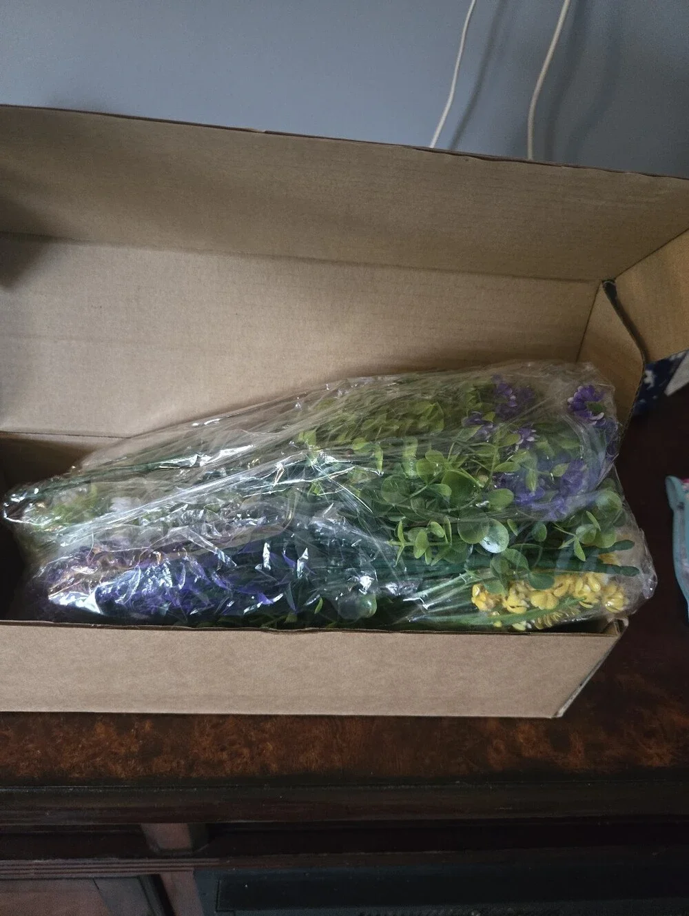 Faux Lavender and Yellow Floral Bundle - Home Accents